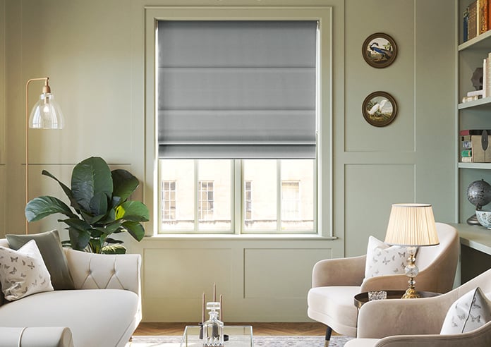 Lyra, Horizon Grey - Motorised Roman Blind - Image 3